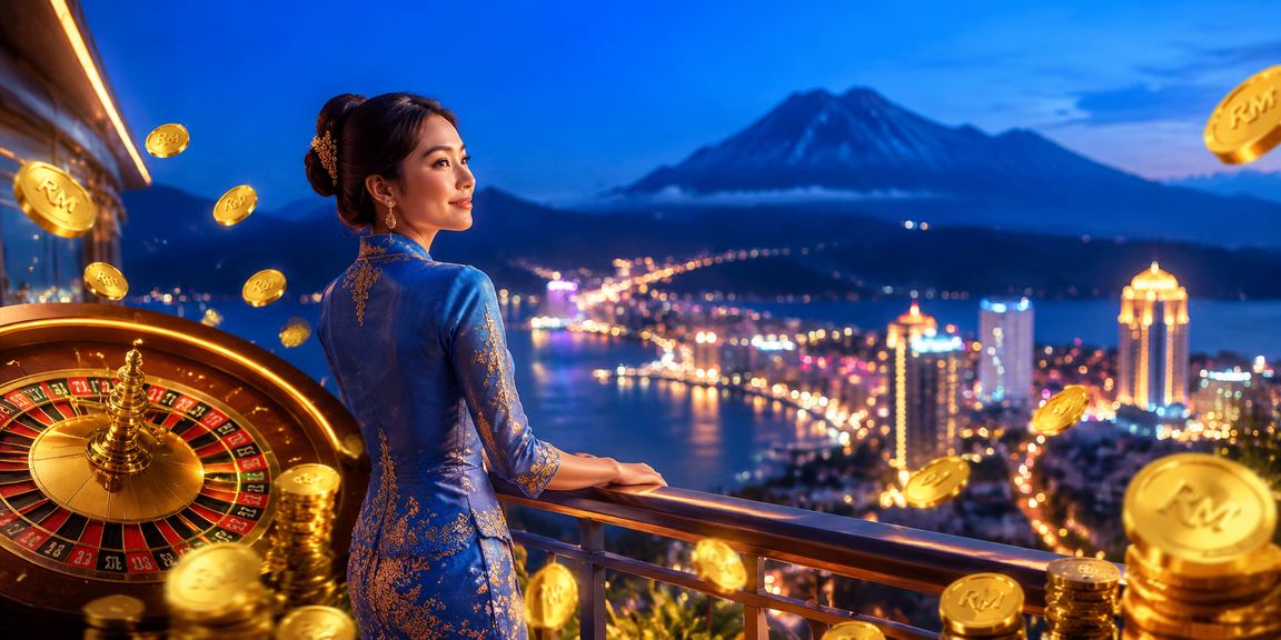 Permainan rolet di Sabah dengan tema pakaian tradisional baju kurung yang elegan